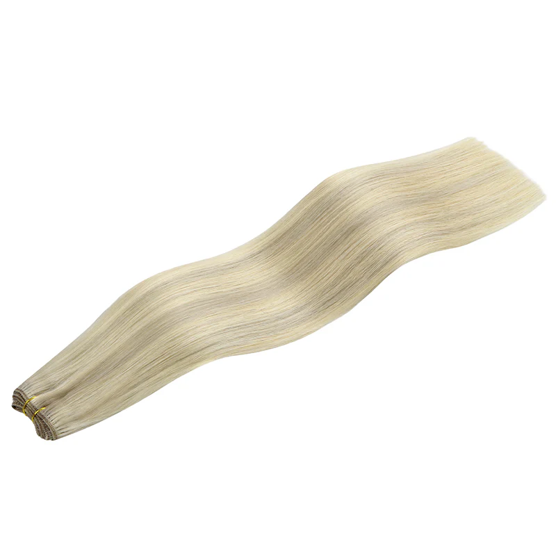 Ash Blonde Highlights (17A/60A) Sew-In Weft Hair Extensions (80g-120g) - Image 3