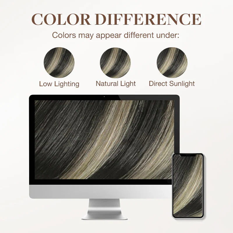Black to Light Blonde Balayage (1B/19/1B) Wire Hair Extensions (70g-110g) - Image 8