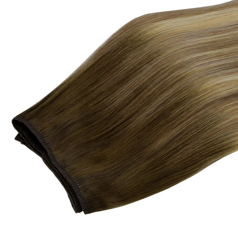 Bleach Blonde Balayage (3/8/613) Sew-In Weft Hair Extensions (80g-120g) - Image 9