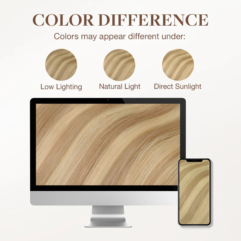 Dirty Blonde Highlights (18D/22F) Sew-In Weft Hair Extensions (80g-120g) - Image 8