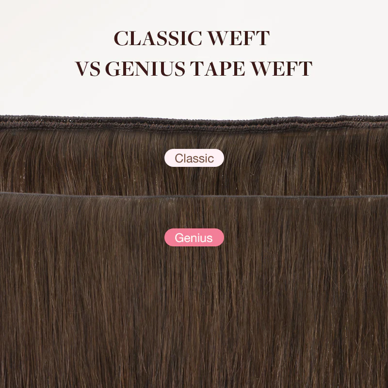 Dark Brown (2) Genius Tape Weft Hair Extensions 60g - Image 5