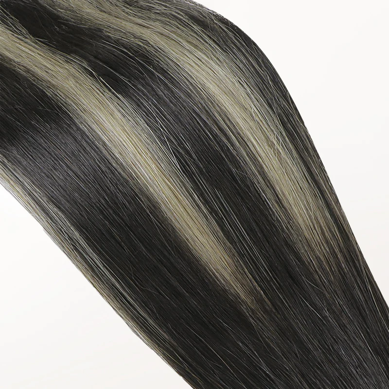 Black to Light Blonde Balayage (1B/19/1B) Tape-Ins 50g - Image 7