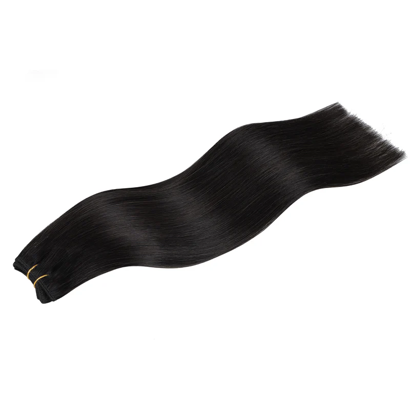Natural Black (1B) Sew-In Weft Hair Extensions (80g-120g) - Image 3